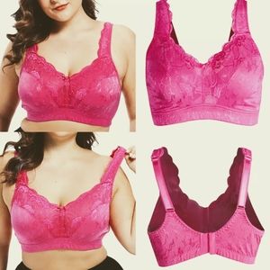 Plus Size 36e Minimizer Bra Lace Embroidery